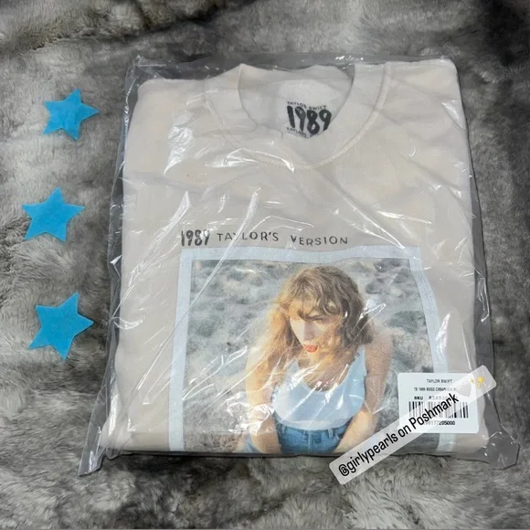 Taylor Swift 1989 Beige Crewneck (Taylor’s Version) Offical Merch NEW